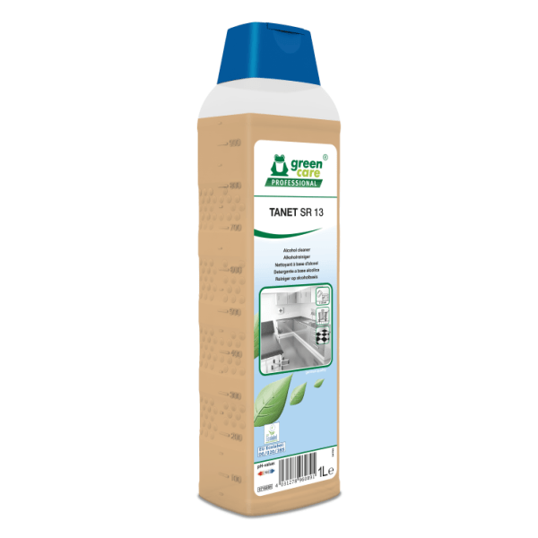 Detergent ECOLOGIC concentrat TANET SR 13,  Green Care, pentru diverse suprafete-miros discret,1 L, dilutie 0.5%, certificat Ecolabel, CLP free