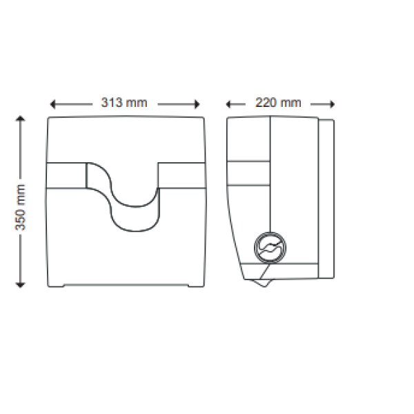 Dispenser autocut manual prosoape hartie Celtex MEGAMINI  Formatic 92680, alb, compatibil cu role CE40300