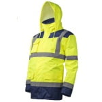 CG7KANY_Haina de lucru pentru iarna, multifunctionala, HI-VIZ, 4 in 1, reflectorizanta, impermeabila, Kanata, galben/albastru inchis , cu maneci si gluga detasabile_gluga