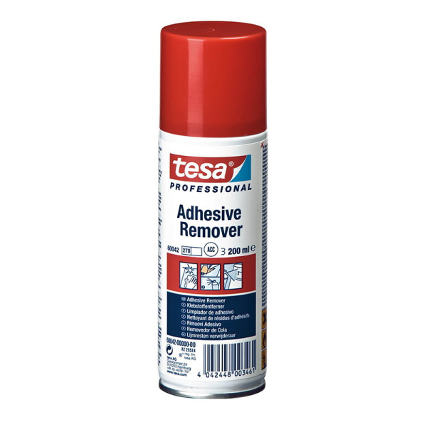 Spray indepartare adeziv 200ml, tesa® Adhesive Remover 60042, îndepărteaza urme și reziduuri de adezivi, benzi adezive, lipici și etichete