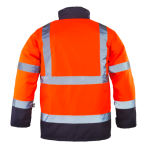 CG7ROPO_Haina de lucru pentru iarna, HI-VIZ, 4 in 1, reflectorizanta, multifunctionala, impermeabila, ROADWAY 4IN1, portocaliu-albastru inchis, jacheta detasabila, geaca de iarna si vesta_haina_spate