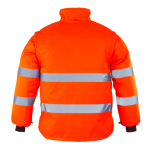 CG7ROPO_Haina de lucru pentru iarna, HI-VIZ, 4 in 1, reflectorizanta, multifunctionala, impermeabila, ROADWAY 4IN1, portocaliu-albastru inchis, jacheta detasabila, geaca de iarna si vesta_geaca_spate