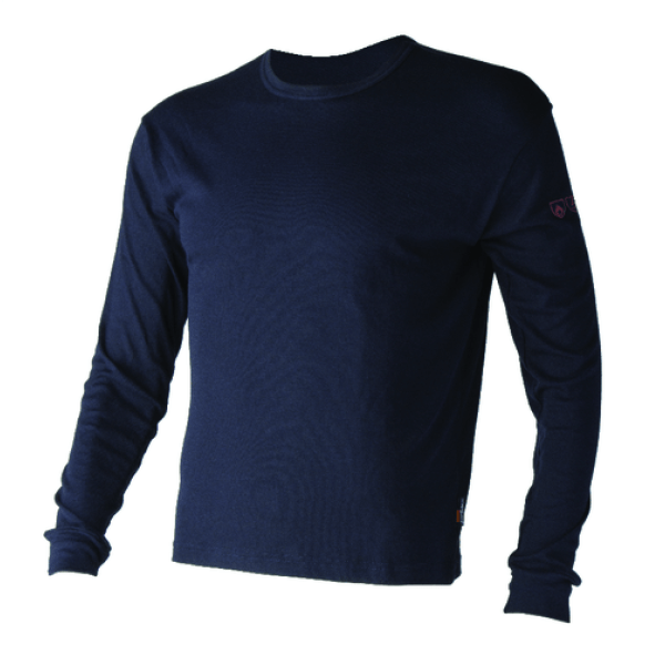 Bluza de corp cu maneci lungi, SPURR , albastru inchis cu protectie antistatica, termica si ignifuga, 60% modacrilic, 38% bumbac, 2% antistatic, 180 g/m2