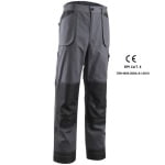 CG5ESP050_Pantaloni de lucru, talie, Escala, gri, material rezistent Ripstop, spate inaltat, genunchi preformati, tiv suplimetar 5cm, intarituri Oxford 600D, buzunare multiple_fata