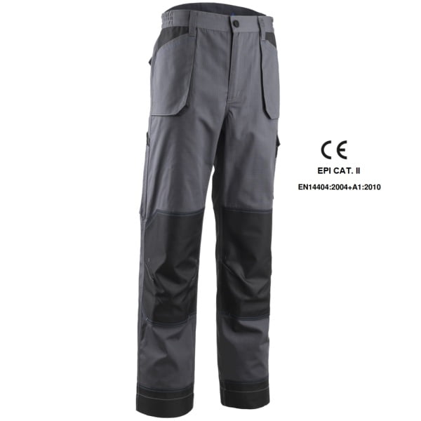 Pantaloni de lucru, talie, Escala, gri, material rezistent Ripstop, spate inaltat, genunchi preformati, tiv suplimetar 5cm, intarituri Oxford 600D, buzunare multiple