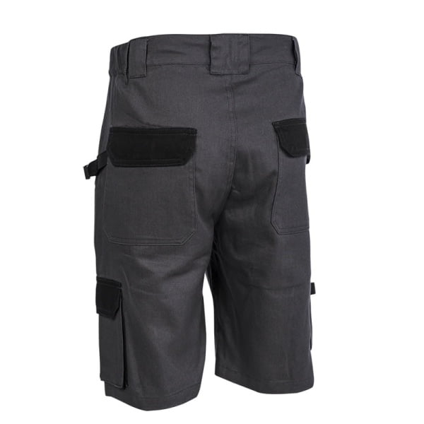 Pantaloni de lucru scurti, Commander, gri, bumbac 260g/m², buzunare multiple, cusaturi intarite, Coverguard