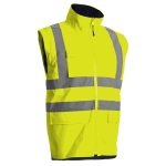 CG7KANG_Haina de lucru pentru iarna, multifunctionala, HI-VIZ, 4 in1, reflectorizanta, impermeabila, Kanata, galben_verde, cu maneci si gluga detasabile_vesta