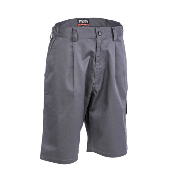 Pantaloni de lucru scurti, tip bermude, INDUSTRY, gri, tercot, 65%poliester, 35% bumbac, 245 g/m², confortabili, material rezistent la uzura, cusaturi intarite, Coverguard