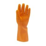 CGMO3820_Manusi de protectie chimica, din latex, portocaliu, EUROCHEM L3820, 34 cm,  imersate suplimentar pe palma pentru aderenta mai buna, protectie impotriva microorganismelor, Coverguard_palma