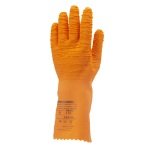 CGMO3820_Manusi de protectie chimica, din latex, portocaliu, EUROCHEM L3820, 34 cm,  imersate suplimentar pe palma pentru aderenta mai buna, protectie impotriva microorganismelor, Coverguard_dos_palma