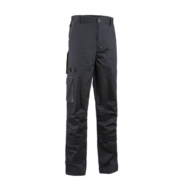 Pantaloni de lucru, Navy / Paddock II, albastru inchis - gri, 60% bumbac/40% poliester – 245g/m², buzunare multiple, rezistenti la uzura, genunchi preformati, Coverguard