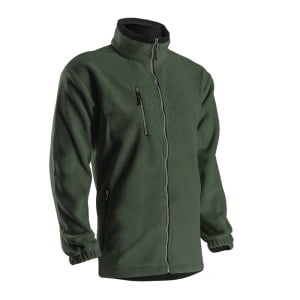 Hanorac Angara, verde, cu fermoar, fleece, gros, poliester micropolar, 450 g/m², fara scamosare, certificare pentru mediu cu temperaturi scazute