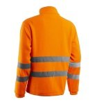 CG5RIT170_Jacheta polar Hi-Viz, Ritto, portocaliu HV, fleece moale si calduros, confortabil, cu benzi reflectorizante, Coverguard_spate2