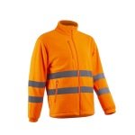 CG5RIT170_Jacheta polar Hi-Viz, Ritto, portocaliu HV, fleece moale si calduros, confortabil, cu benzi reflectorizante, Coverguard_fata2