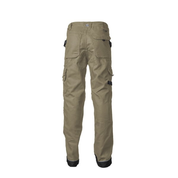 Pantaloni de lucru, talie, SMART, bej, cusaturi triple, buzunare multiple, zone intarite, benzi reflectorizante pe genunchi si glezne, 60% Bumbac, 40% Poliester, 300g/m², Coverguard