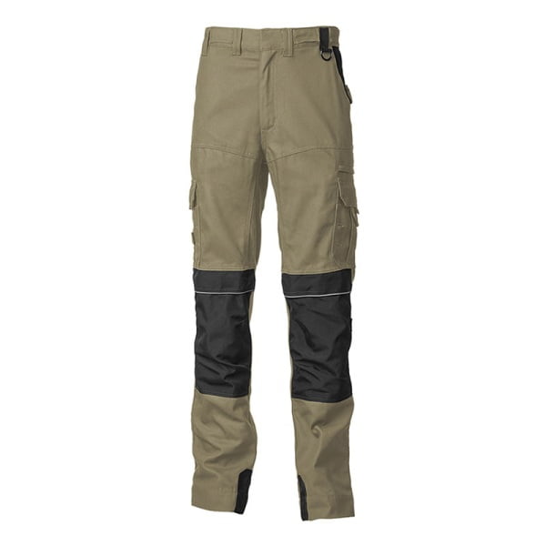 Pantaloni de lucru, talie, SMART, bej, cusaturi triple, buzunare multiple, zone intarite, benzi reflectorizante pe genunchi si glezne, 60% Bumbac, 40% Poliester, 300g/m², Coverguard