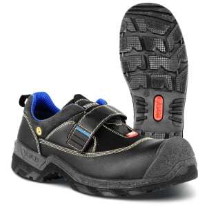 Pantofi din piele acoperită cu pu,  încălţăminte de protecţie bombeu compozit jalas heavy duty 1258, protecție s3,src,ci,hro,hi, mărimi 35 – 48, culoare negru,albastru