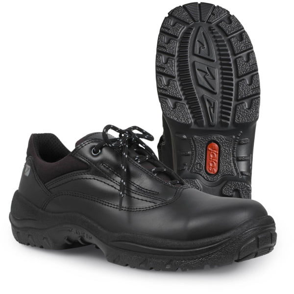 Pantofi din piele naturală,  încălţăminte de protecţie bombeu aluminiu jalas grip 1335 black, protecție s3,srb,hro,ci, mărimi 36 – 47, culoare negru