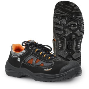 Pantofi din şpalt, material textil,  încălţăminte de protecţie bombeu aluminiu jalas m-sport 3468a light sport, protecție s3,src, mărimi 36 – 47, culoare negru,portocaliu