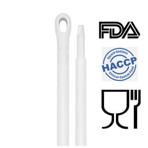 IGEAX_1080W_Coada _Maner 130 cm, alba, pentru matura, perii si racleata, din plastic si fibra de sticla, rezistenta la 100 °C, pentru industria alimentara,HACCP