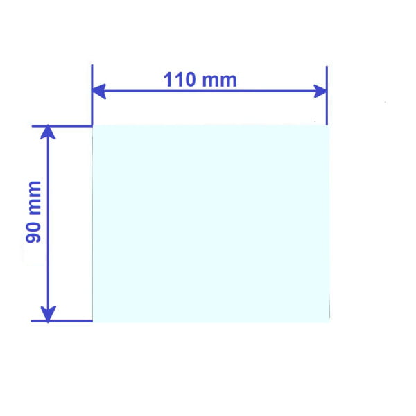 Sticla/Geam pentru masca de sudura 90 x 110 mm, incolor, transparent