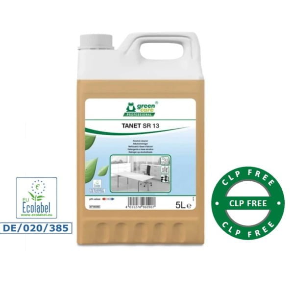 Detergent ECOLOGIC concentrat TANET SR 13, Green Care, pentru diverse suprafete-miros discret, 5 litri, dilutie 0.5%, certificat Ecolabel, CLP free