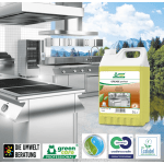 Detergent ecologic concentrat, GREASE perfect, Green Care, degresant pentru suprafete bucatarie, 5l, certificat Ecolabel, C2C_aplicatie