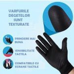 Manusi nitril de unica folosinta Black Label, negre, nepudrate, 0,07mm, produse in UE_1