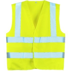 Vesta Hi-Viz, reflectorizanta Yard, galben neon, diferite marimi, ajustabila in lateral, benzi reflectorizante orizontale si verticale