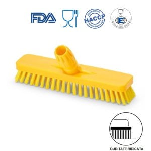 IGEAX1016YT_Perie pentru pardoseli si pereti, 30 cm, duritate ridicata, galbena, rezistenta la 121°C, autoclavare pentru industria alimentara, HACCP,FDA