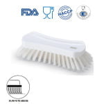 IGEAX_1001WM_Perie de mana, 23 x 10 cm, ergonomica, duritate medie, alba, rezistenta la 121 °C, autoclavare, industria alimentara, HACCP, FDA