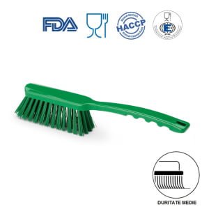 IGEAX_1005GM_Perie de mana cu maner mediu, duritate medie, verde, rezistenta la 121°C, autoclavare pentru industria alimentara, certificare HACCP, FDA