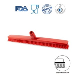 IGEAX_1014RM_Perie pentru pardoseli si pereti, 60 cm, duritate medie, rosie, rezistenta la 121°C, autoclavare pentru industria alimentara, certificare HACCP, FDA