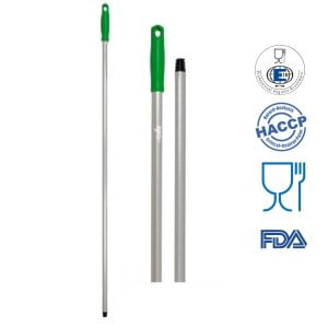 IGEAX_1023G_Coada Maner 140 cm, verde, pentru maturi, raclete si perii IGEAX, aluminiu, 121 °C, autoclavare, industria alimentara, HACCP, FDA