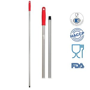 IGEAX_1023R_Coada Maner 140 cm, pentru maturi, raclete si perii IGEAX, rosu, aluminiu, 121 °C, autoclavare, industria alimentara, HACCP, FDA