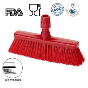 IGEAX_1031RM_Matura dreapta cu peri scurti, 80mm, duritate medie, rosie, IGEAX 1031, termorezistenta, auclavare 121°C, pentru industria alimentara, certificata HACCP, FDA