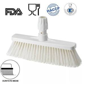 IGEAX_1031WM_Matura dreapta cu peri scurti, 80mm, duritate medie, alba, IGEAX 1031, termorezistenta, auclavare 121°C, pentru industria alimentara, certificata HACCP, FDA