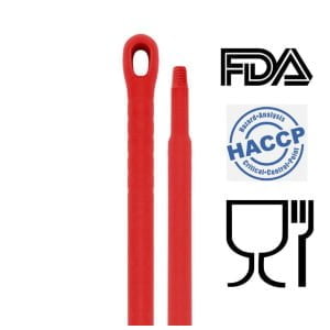 IGEAX_1039R_Coada _Maner 150 cm, rosie, pentru matura, perii si racleata, din plastic si fibra de sticla, rezistenta la 100 °C, pentru industria alimentara,HACCP