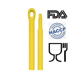 IGEAX_1039Y_Coada _Maner 150 cm, galbena, pentru matura, perii si racleat, din plastic si fibra de sticla, rezistenta la 100 °C, pentru industria alimentara,HACCP