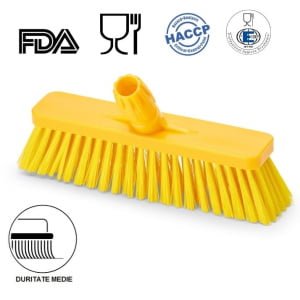 IGX1038YM_Matura inclinata, duritate medie, galbena, 30 cm, cu peri medii IGEAX 1038, termorezistenta, pentru industria alimentara, certificata HACCP, FDA