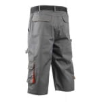 CG5PAS150_Pantaloni de lucru, tip bermude, Paddock II, gri_portocaliu, sub genunchi, 60% bumbac, 40% poliester, curea integrata-5