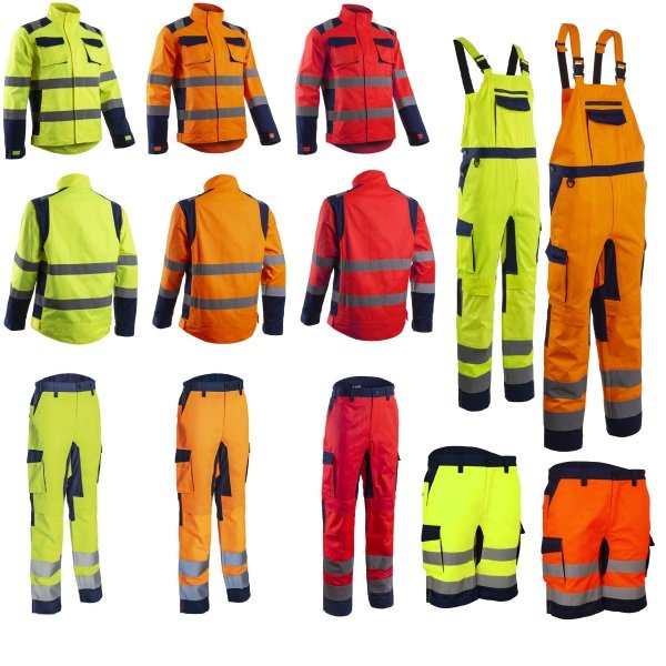 Jachetă HI-Viz Hibana, Clasa 2, galben neon-albastru inchis, inalta vizibilitate - benzi reflectorizante, confortabila - insertii elastice, spate alungit pentru protectie