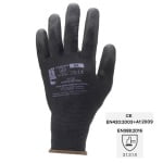 CG6040_Manusi de protectie Eurolite 6040, negre, imersate cu poliuretan (PU) pe palma, rezistente la uzura si rupere, Coverguard_dos_palma