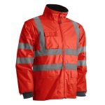 CG7KANA_Haina de lucru pentru iarna, multifunctionala, HI-VIZ, 4 in 1, reflectorizanta, impermeabila, Kanata, rosu_gri inchis (antracit), cu maneci si gluga detasabile_fata_geaca