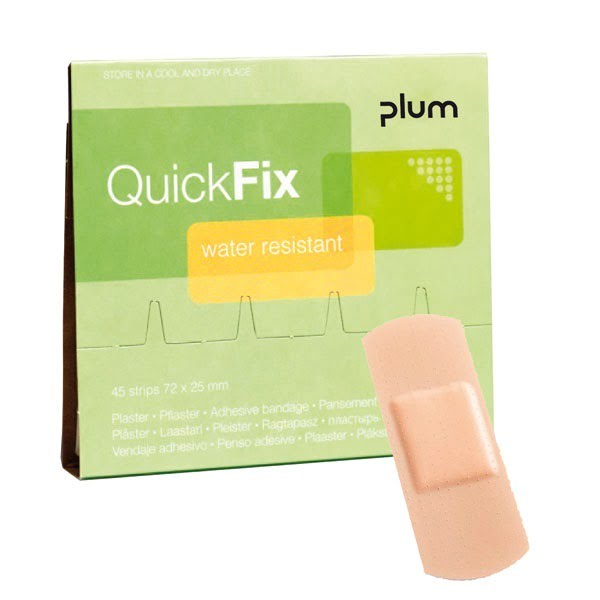 Plasturi impermeabili Plum Quick Fix, 45 buc/set, plasturi din polietilena, potriviti pentru medii de lucru umede, rezerva pentru CGGANPL5501