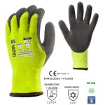 CG1LAFO_Manusi de protectie pentru iarna Hi-VIZ, EUROWINTER L20, galben-negru, imersie dubla in latex, impermeabile, flexibile, captusite, aderente in mediu umed_uscat_princ