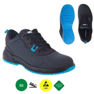 Pantofi de protectie S3, ESD, SRC, CLAW RESIST LOW, rezistenti in uz, flexibili, bombeu aluminiu, lamela antiperforatie textila