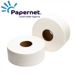 SD411499_Hartie igienica mini jumbo Papernet 411499, alba, deinked, 120 m, 394 portii, 12 role_bax_rola