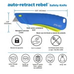 PHC-E12209-4_Cutter cu lama din otel-carbon, autoretractabila, Rebel auto-retract safety knife, usor, ergonomic, compact, pentru operatiuni de taiere rapide cu volum mare de lucru_5