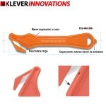 PHC-PLS-400-30G_Cutter profesional pentru taierea ambalajelor mai groase, Klever Excel PLUS, portocaliu, lama din otel-carbon, incorporata in maner, ergonomic si rezistent_2